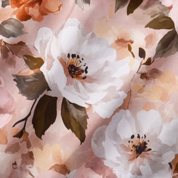 JUEGO DE SÁBANAS ROSAS PREWASHED DIGITAL PRINT 2 PLAZAS