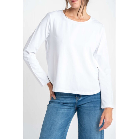 Remera Algodón Elastano Blanco