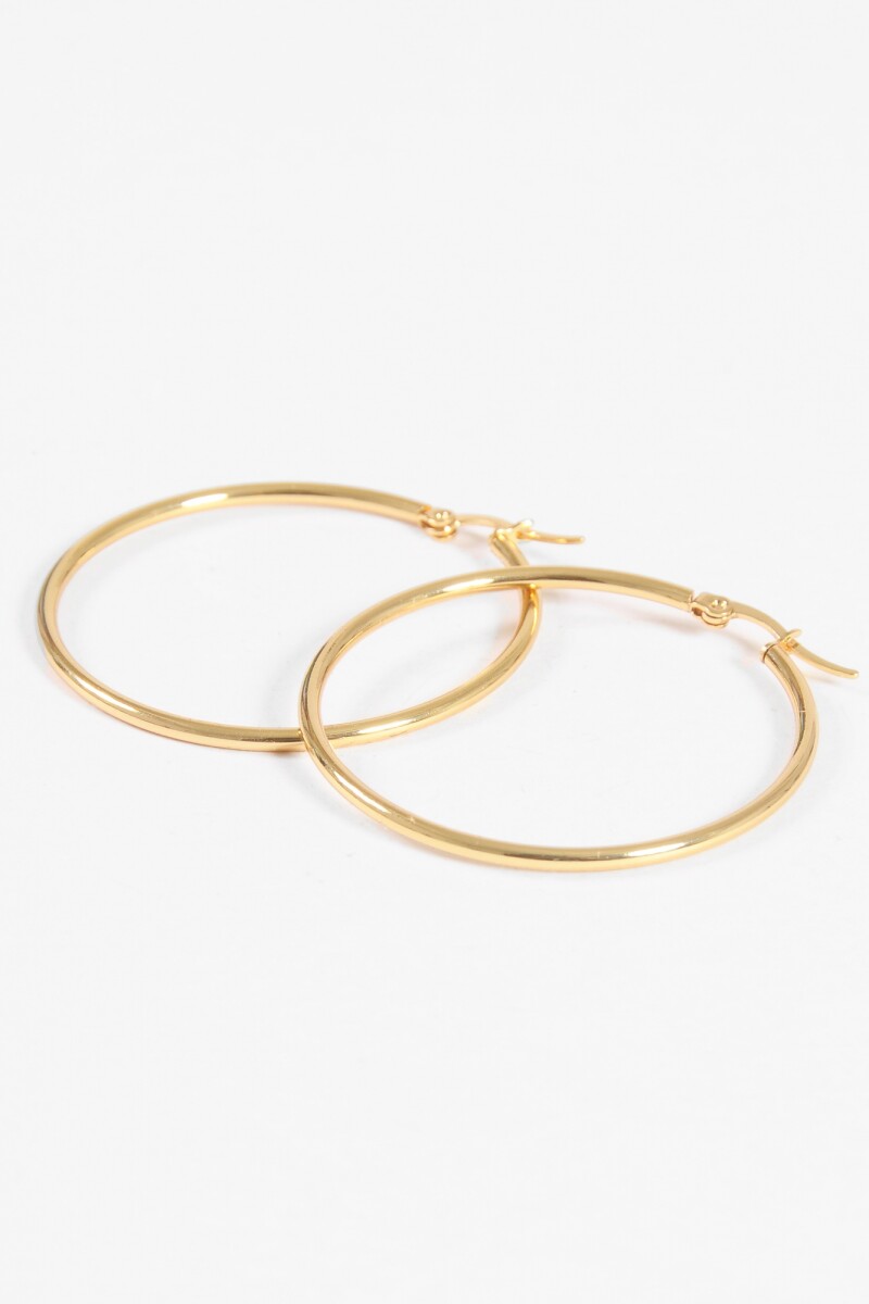 Aros acero extra large dorado