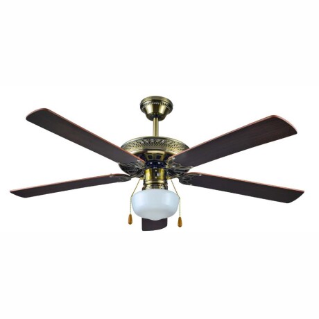 Ventilador De Techo Kassel KS-VT521L 52" 1Luz 5 Aspas Ub MARRON