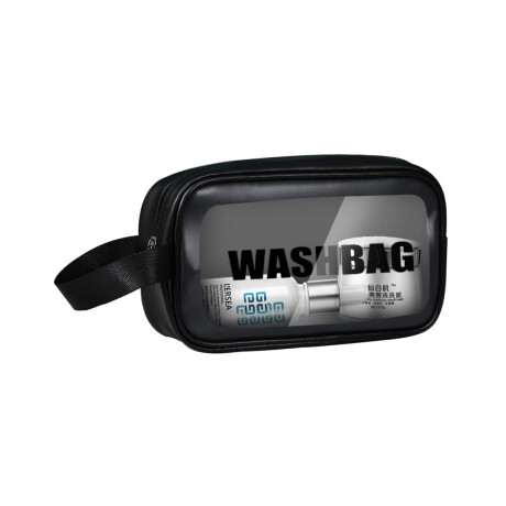 Neceser Transparente Washbag Grande Negro