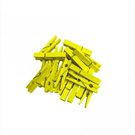 Palillos de Madera en Color x 20 Amarillo