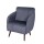 Sillón poltrona Lumax Kira nórdico 1 cuerpo de tela Gris