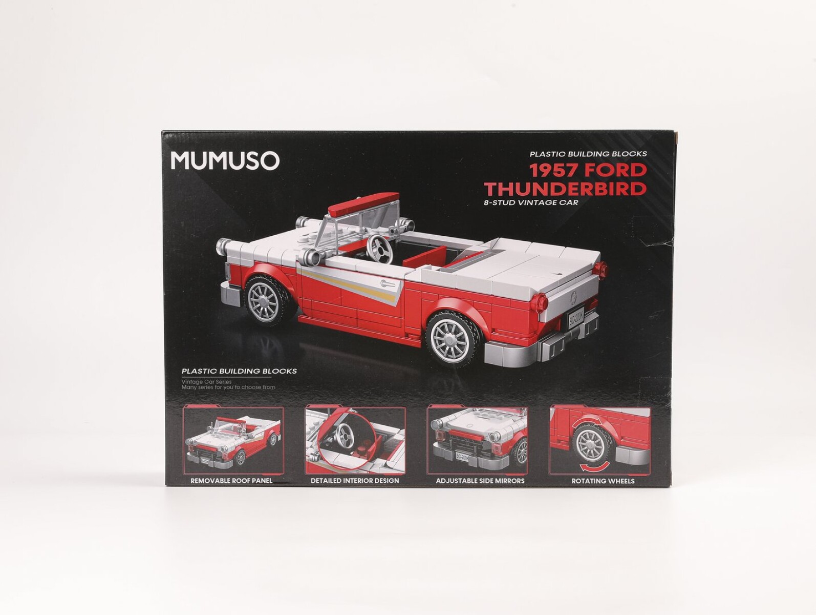 BLOQUES DE CONSTRUCCIÓN DE PLÁSTICO (COCHE CLÁSICO FORD THUNDERBIRD DE 8 PIEZAS 