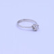 Anillo solitario oro 18k blanco con brillante engrace 6 puntas. Anillo solitario oro 18k blanco con brillante engrace 6 puntas.