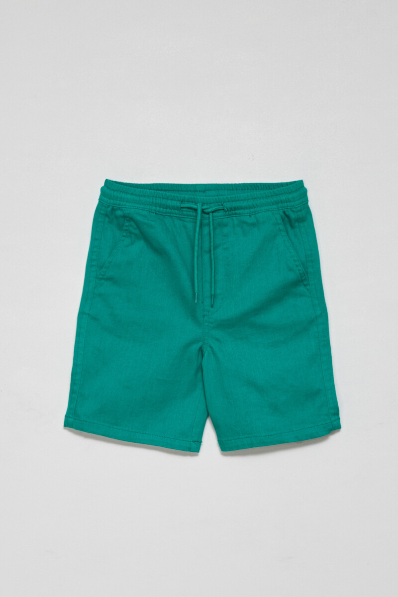 Bermuda casual con lavado Verde