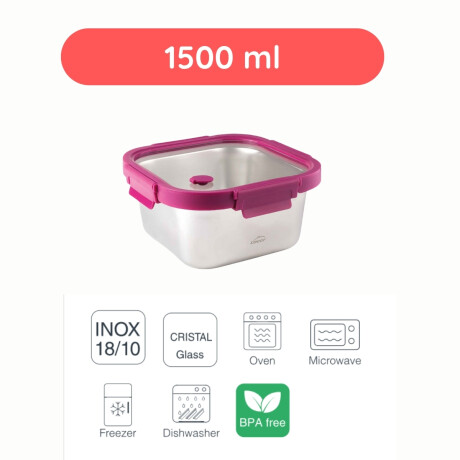 Recipiente cuadrado taper 1500 ml Etern Lacor Recipiente cuadrado taper 1500 ml Etern Lacor