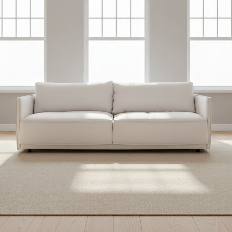 SILLÓN CUERO-100-NATURAL BLANCO ROMEO