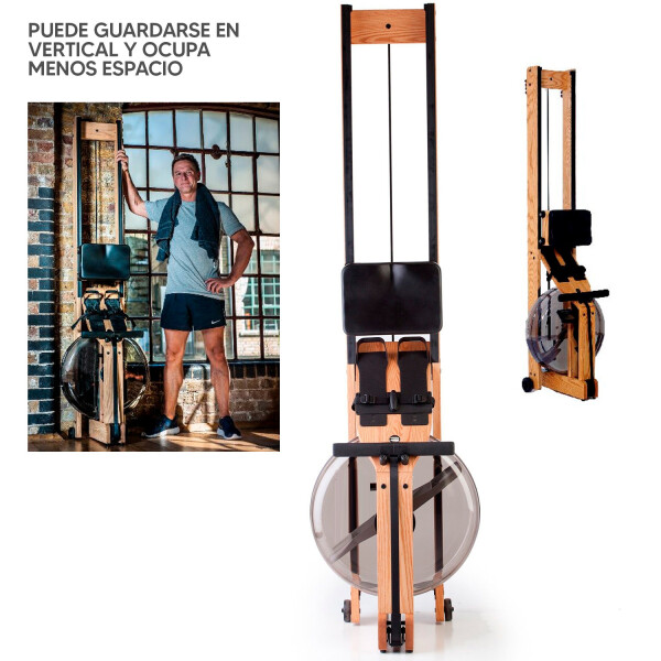 Banco Simulador Remo De Agua Like Madera Profesional MAQUINA REMO PROFESIONAL LIKE BEIGE