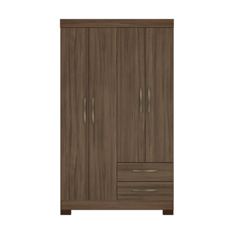 ROPERO 4 PUERTAS 2 CAJONES GUARDARROPA ARMARIO PLACARD CLOSET COLOR MADERA