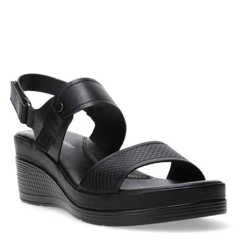 Sandalias de Mujer Lady Confort BORGER con plataforma Negro