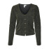 VMRITA L/S V-NECK TOP JRS BTQ B-15 1 BLACK D. GOLD LUREX
