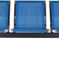 Tandem De 3 Asientos De Metal Para Sala De Espera Azul