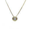 Colgante Chiara en oro amarillo 18K con brillante doble virola Colgante Chiara en oro amarillo 18K con brillante doble virola