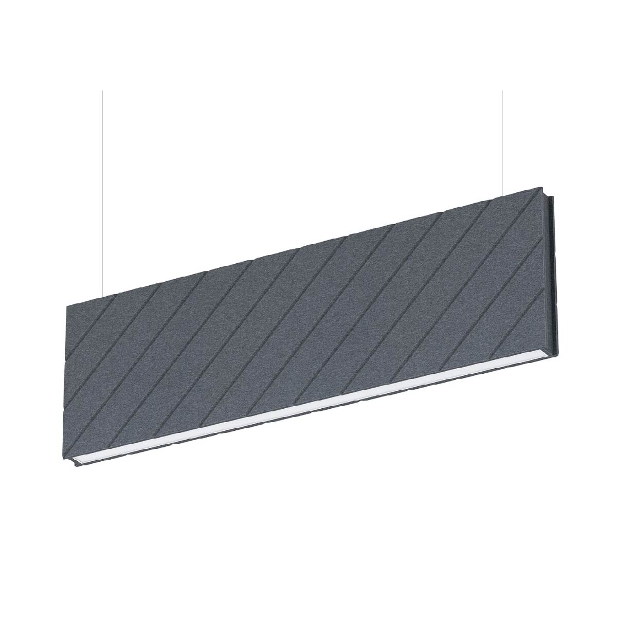 Luminaria de Suspender Acústica Atom 150cm Gris CCT 