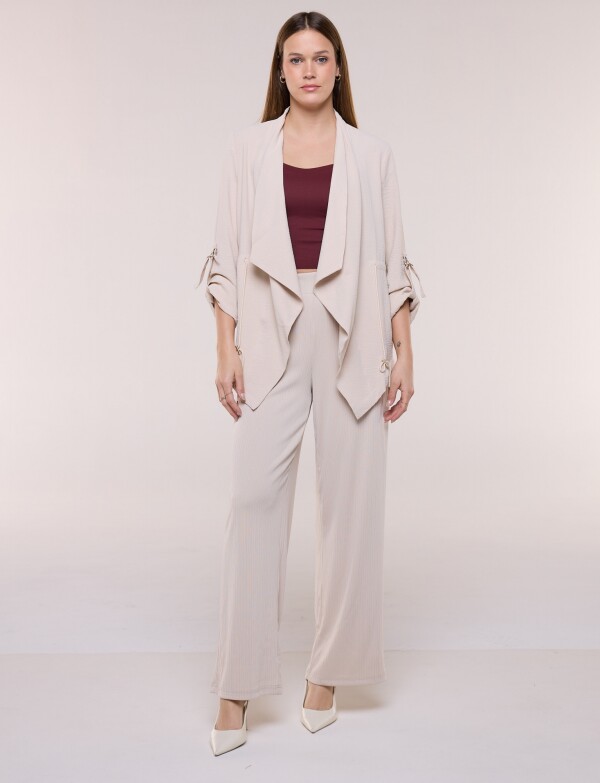 Chaqueta Cintura Ajustable BEIGE