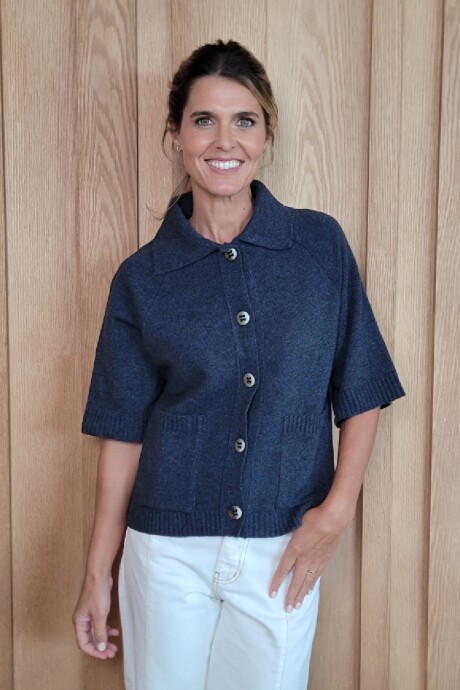 Cardigan Manchester Lambswool Azul