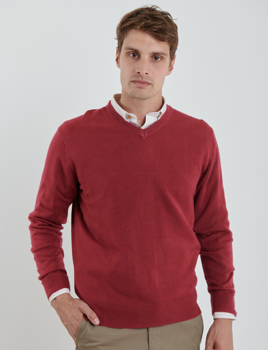 470313 SWEATER V HARRINGTON URBAN Bordo