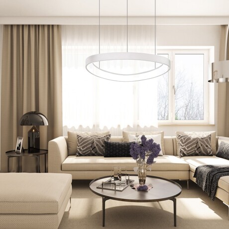 Luminaria Led Diseño triangular Dimerizable 48W, 65cm BLANCO