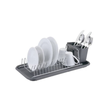 Escurridor A.Crom. C/Bandeja Y Cub. 44X24X12Cm Gris