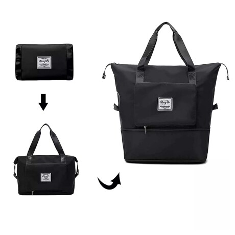 Bolso de Viaje p/Mano Valija Expansible Plegable Impermeable Negro