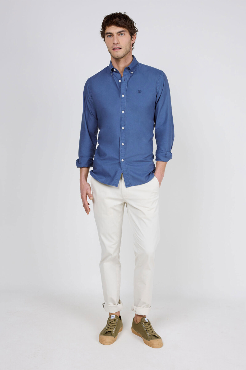 Camisa Garment Dyed Marino
