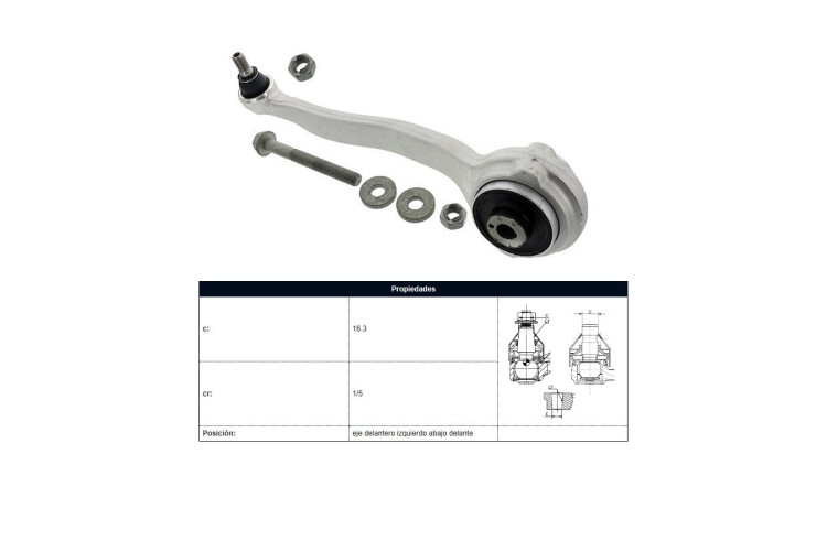 Brazo De Suspension Del Mercedes Benz C 200 Cgi (W204)/C 200 Kompressor (W204)/C 250 Cgi (W204)/C 180 Kompressor (W204) 10-14 I Brazo De Suspension Del Mercedes Benz C 200 Cgi (W204)/C 200 Kompressor (W204)/C 250 Cgi (W204)/C 180 Kompressor (W204) 10-14 I