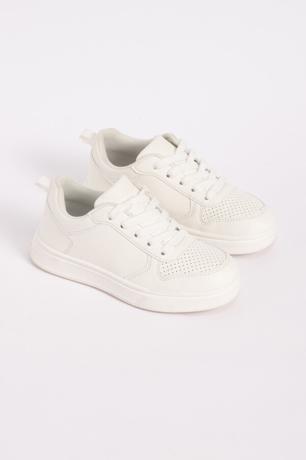 Zapatilla Cordones Blanco