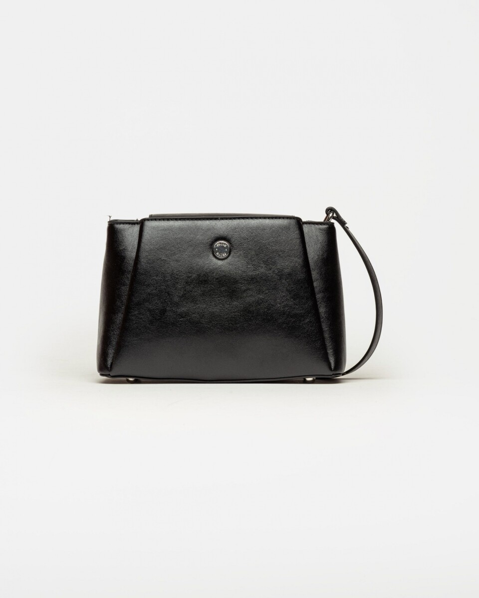 Bandolera Raix en efecto cuero liso - Negro 