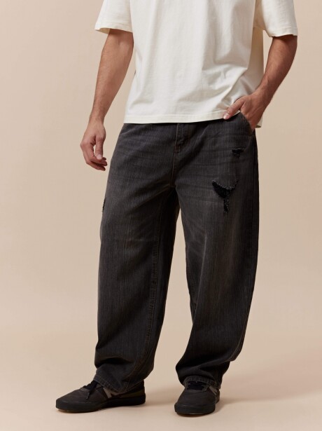 Pantalon denim Baloon NEGRO JEAN