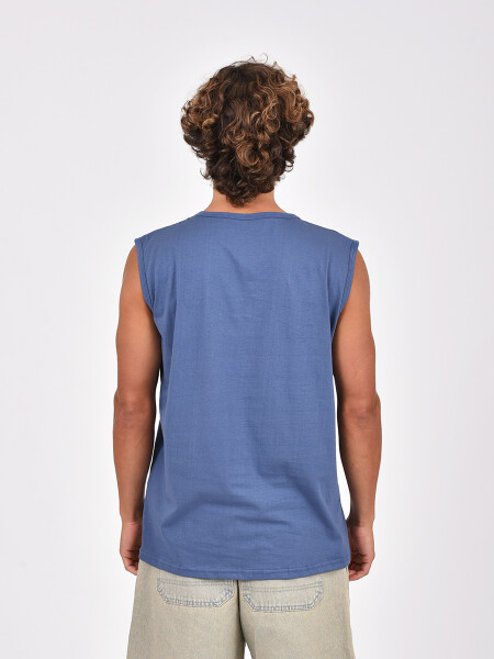 MUSCULOSA LETTERS AZUL OSCURO