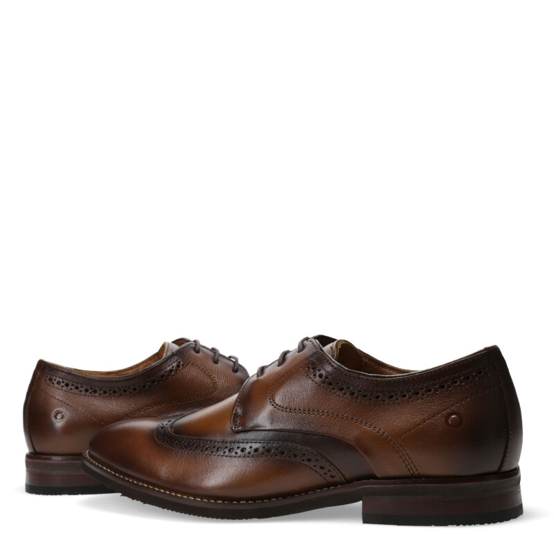 Zapatos de Hombre Democrata METROPOLITAN acordonado Tan