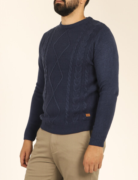 Sweater Con Diseño Harry Azul Oscuro