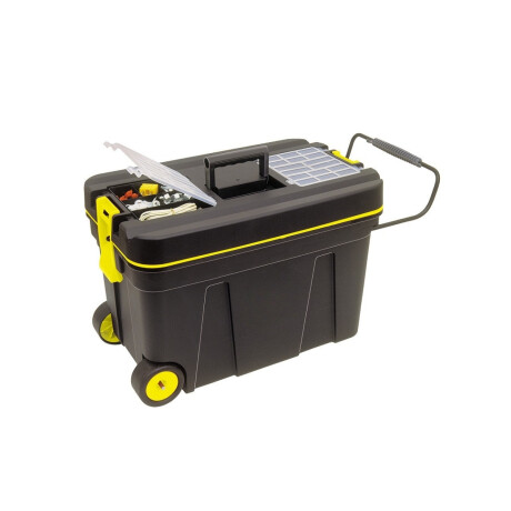 Caja de herramientas con ruedas y manija NEGRO