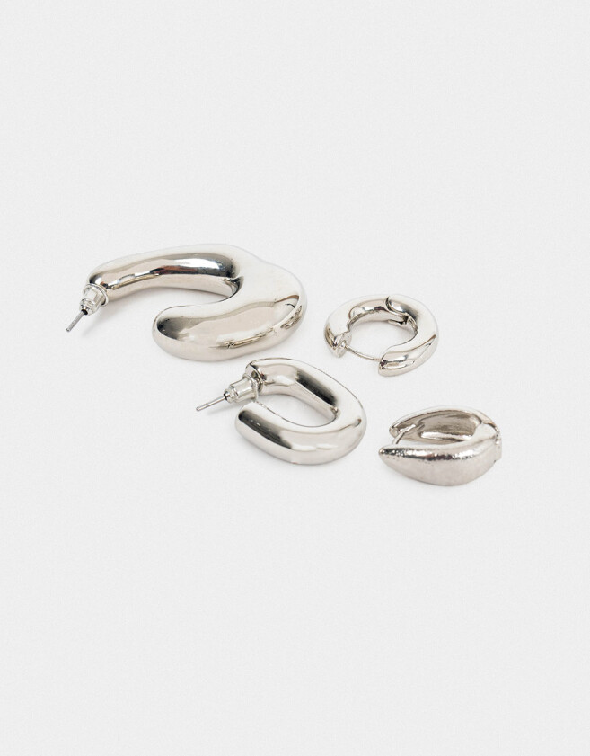 Bijou Cuff Chunky Edition Set De Argollas Chunky - Plateado