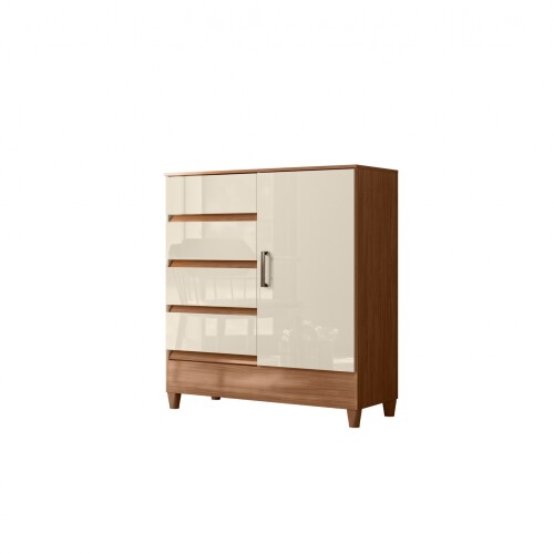 Comoda 1 puerta 4 cajones Terminacion Jequitiba Claro Comoda 1 puerta 4 cajones Terminacion Jequitiba Claro