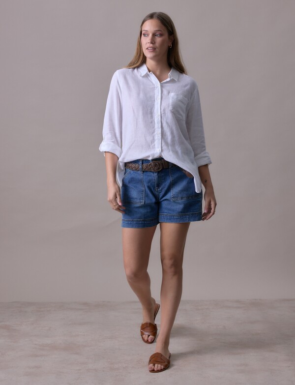 Camisa Lino BLANCO