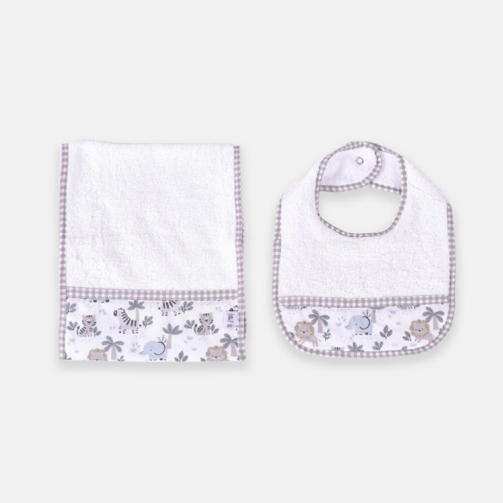 Kit Babero+Toalla Selva Beige