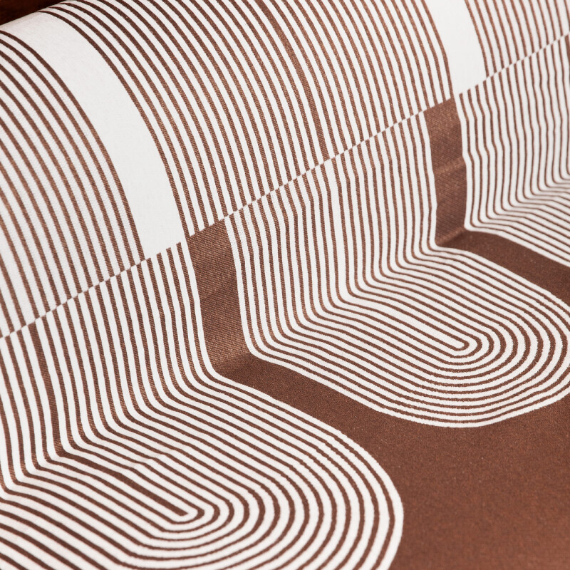 Manta para sillón y cama con diseños semicírculo marrón 180 x 230 cm