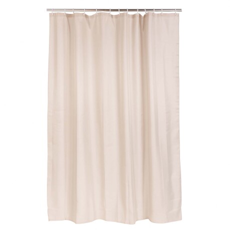 CORTINA BAÑO C/GANCHOS POLIESTER NATURAL-BEIGE YALINE NATURAL