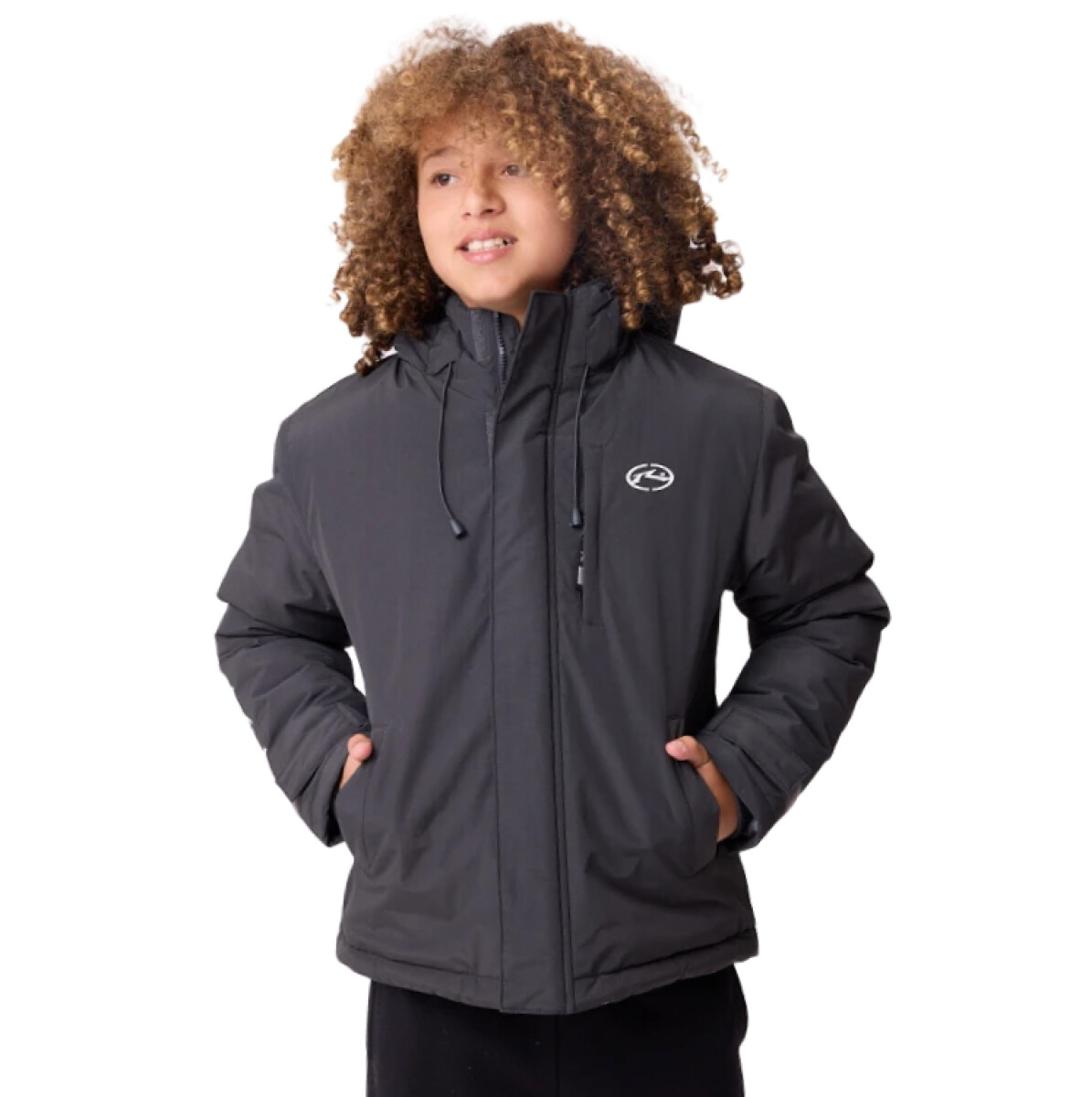 Campera Rusty Bandum Niño - Gris Oscuro 