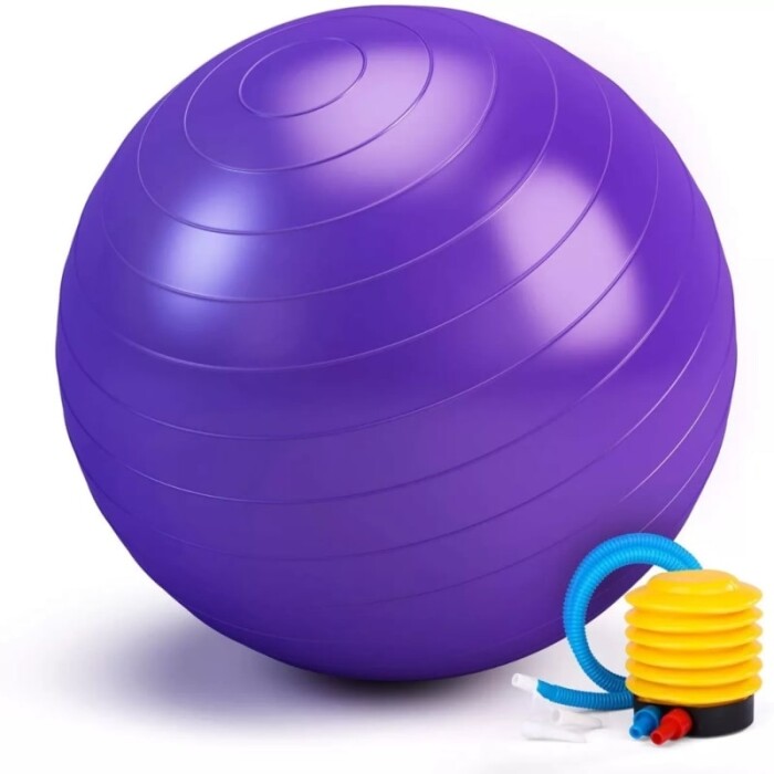 Pelota de pilates 65cm Randers + Inflador de Regalo Violeta