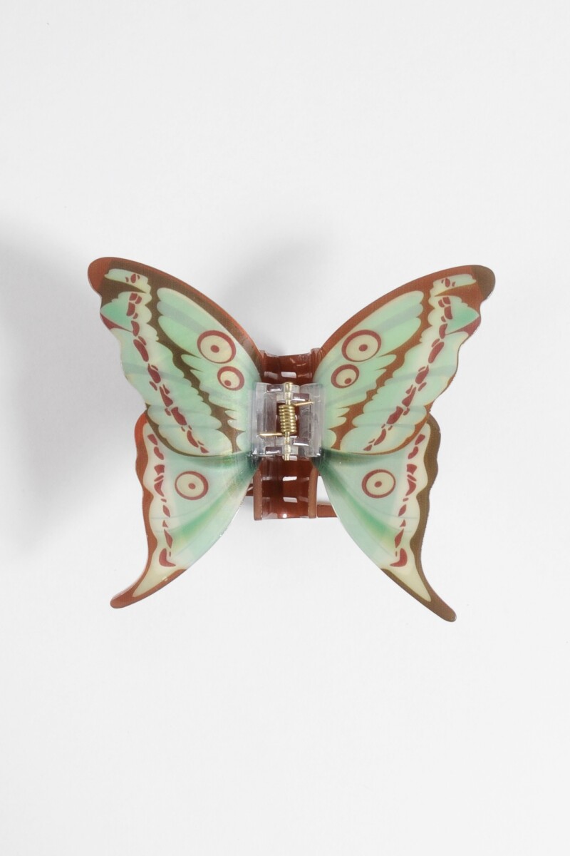 Broche mariposa verde