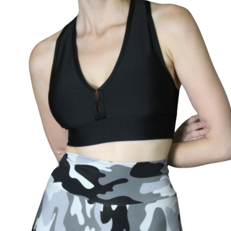 TOP BASICO NADADORA NEGRO