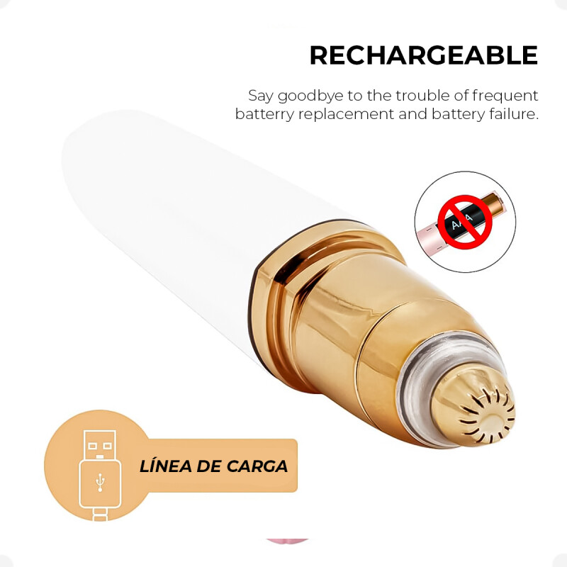Depilador Removedor De Cejas Flawlbss Recargable Negro