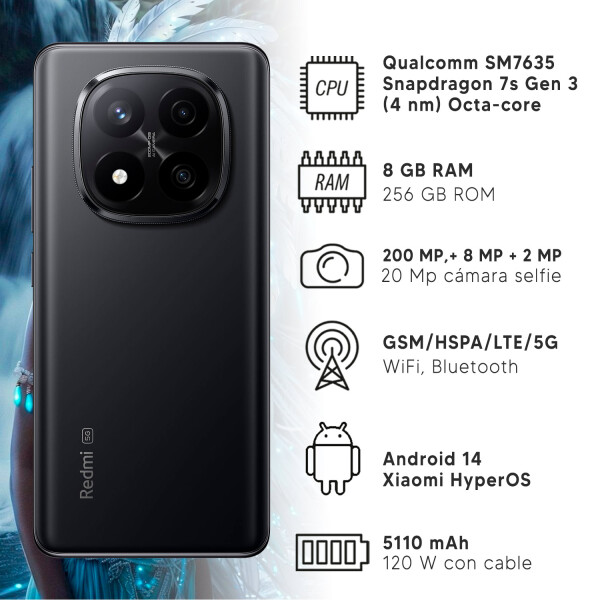 Xiaomi Redmi Note 14 Pro+ 5g 8gb Ram 256gb NEGRO