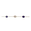 Pulsera Force-Plata Rodinada micra oro 18k-Piedra Kyanita y Morganita -PU2001 conpiedra