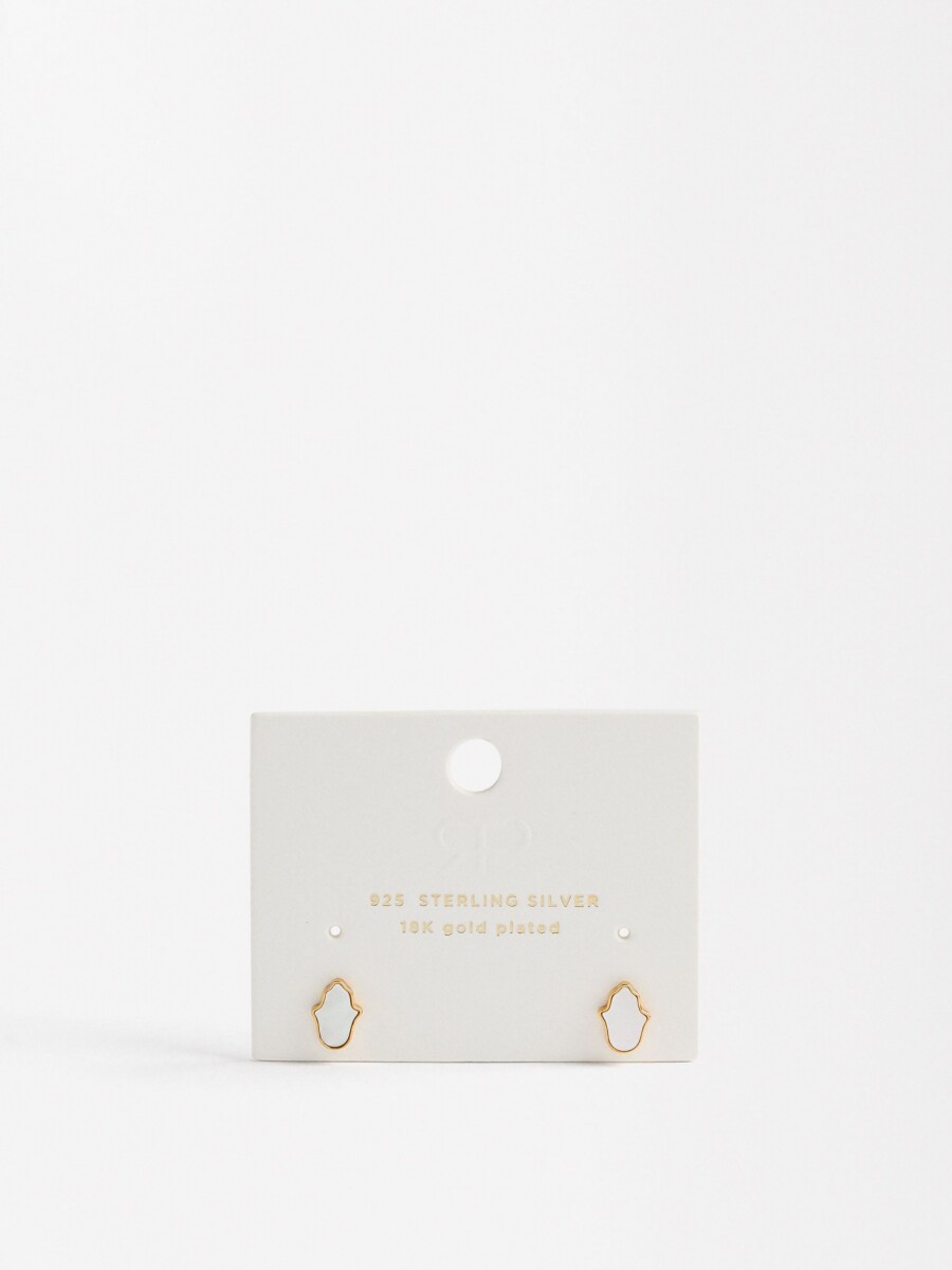 Aros De Mano De Fátima - Plata De Ley 925 blanco