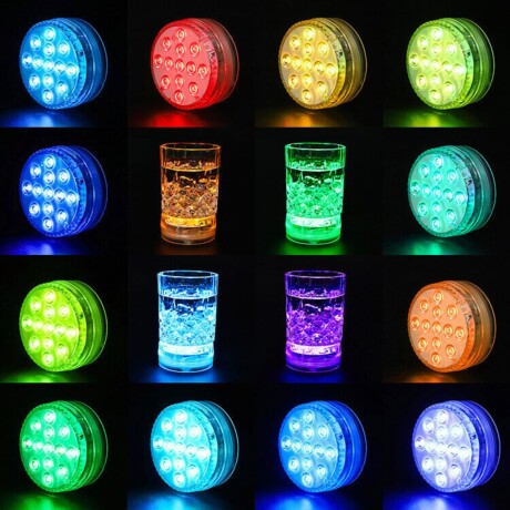 Luz Led Sumergible con Luces de Colores y Control Remoto 001