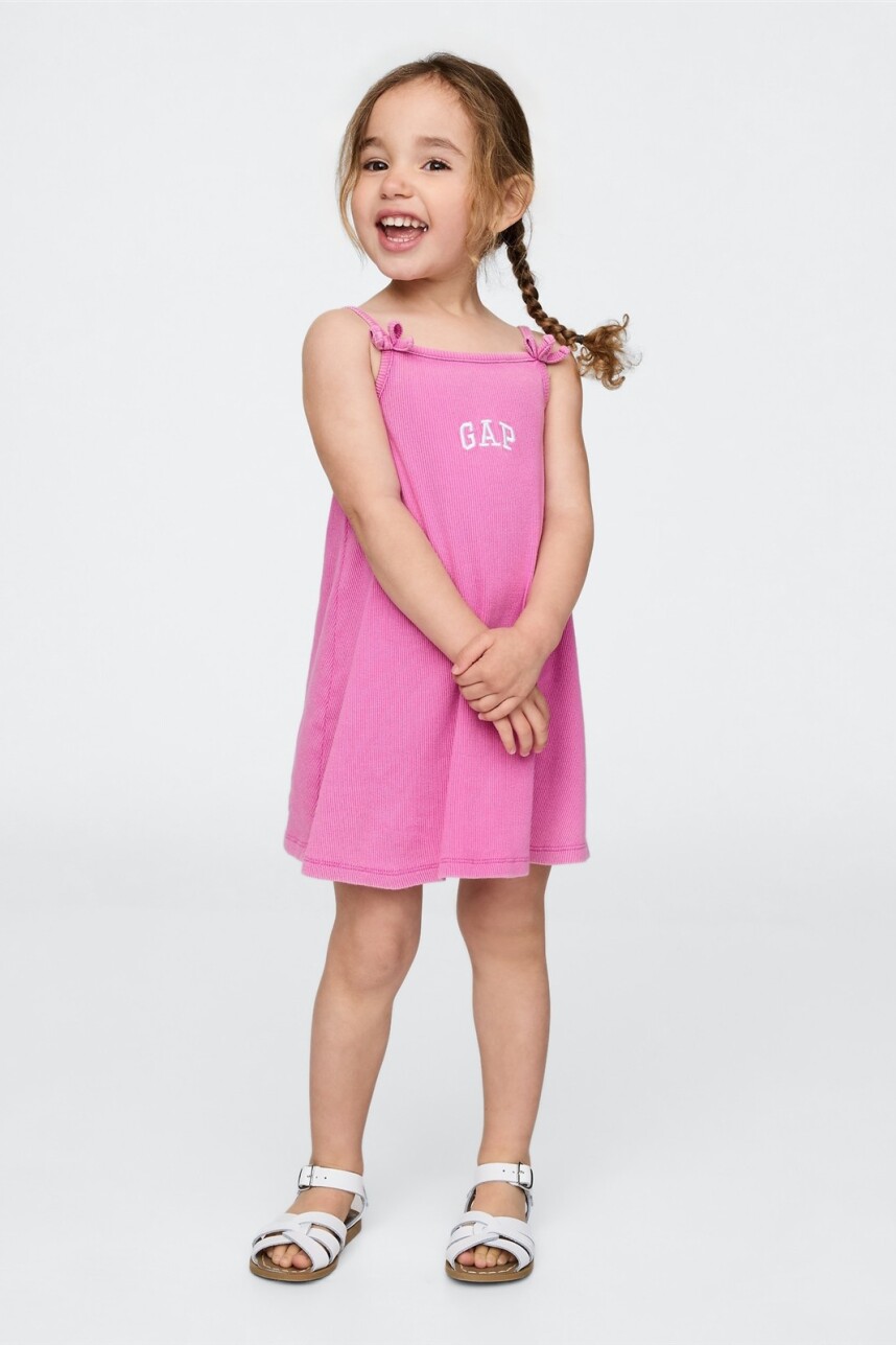Vestido Logo Gap Toddler Niña Standout Pink